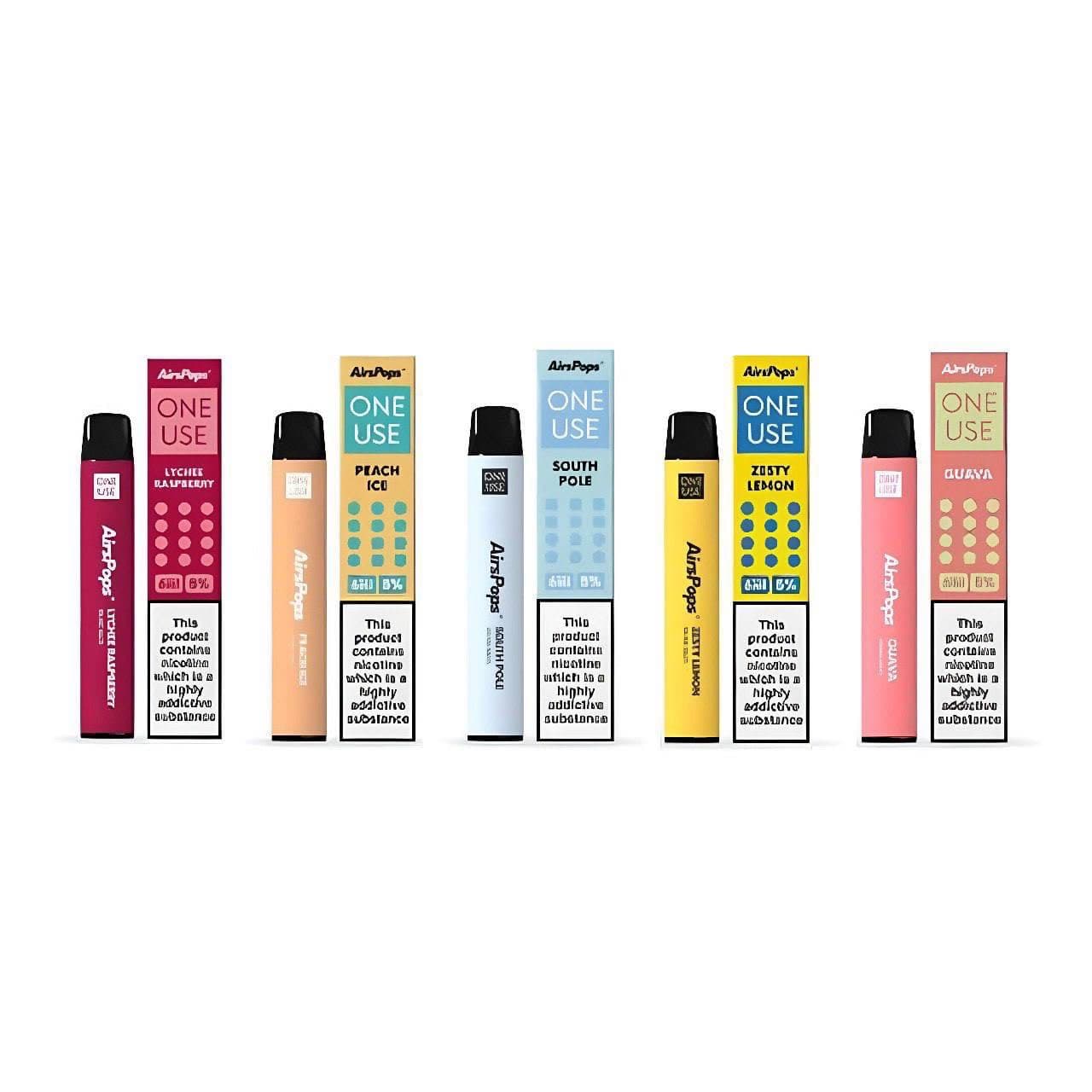 英國原廠 Airscream AirsPops ONE USE 6ml 一次性電子煙