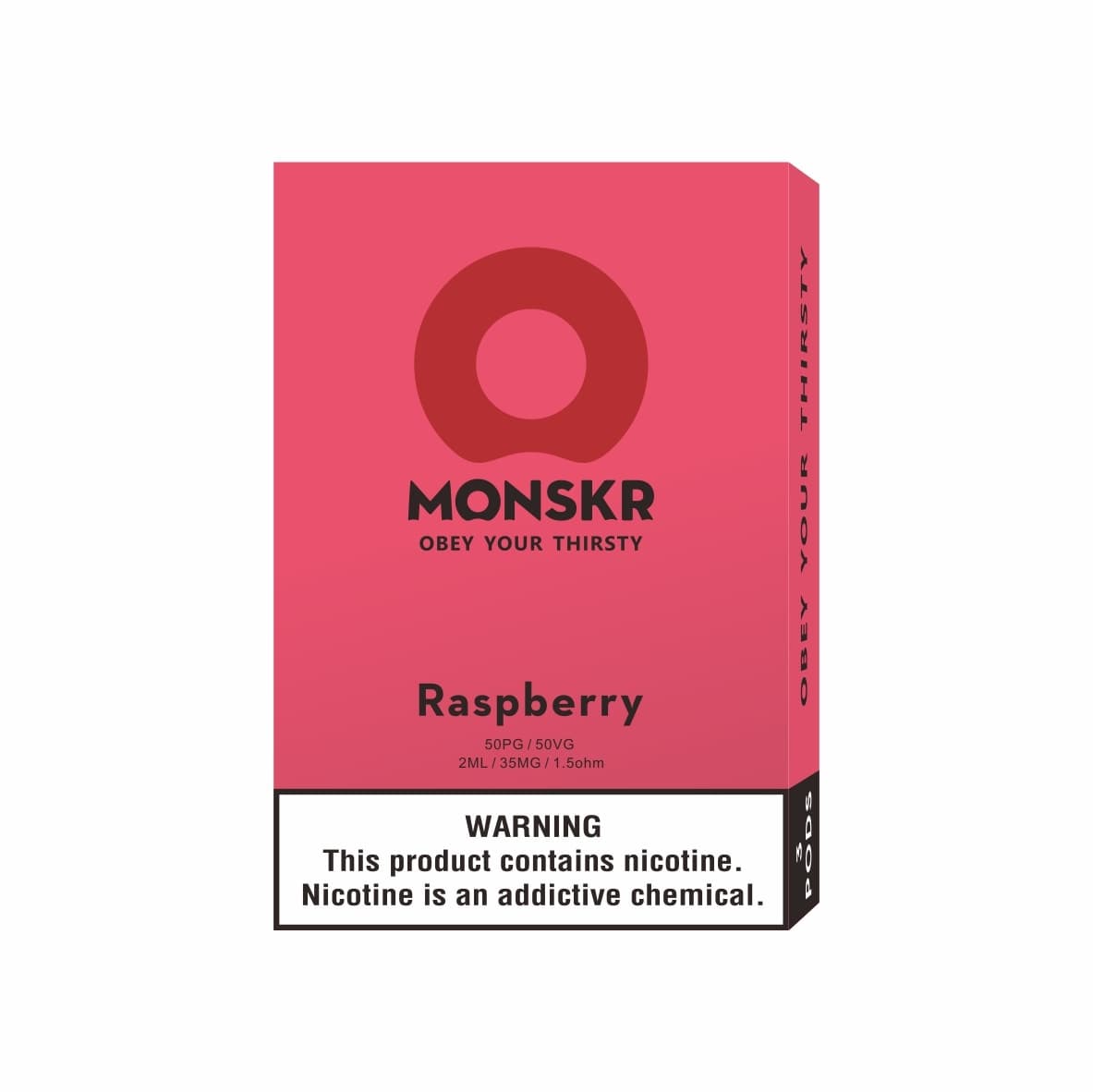 MONSKR 蒙斯科 大嘴怪 一代煙彈 覆盆莓 (1盒3入)