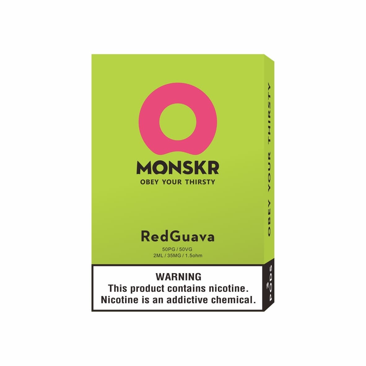 MONSKR 蒙斯科 大嘴怪 一代煙彈 紅心芭樂 (1盒3入)